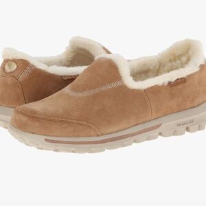 Skechers Women's Tan Suede Slippers